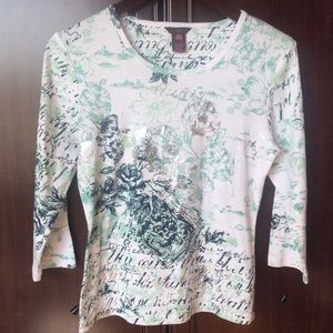 Alc Women’s screened top size s cotton